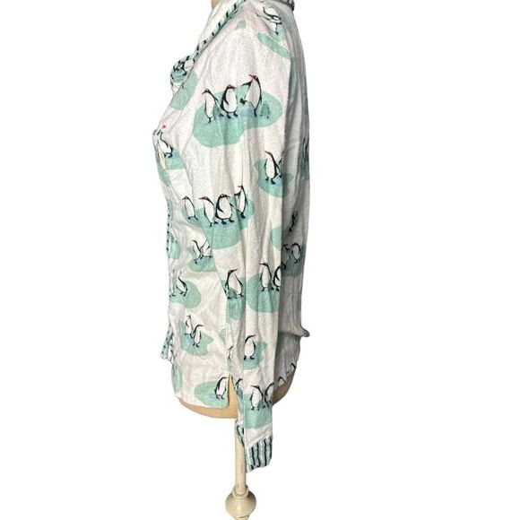 Munki Munki 2 Piece White with Penguin Print Pajamas Size Small - Picture 2 of 4